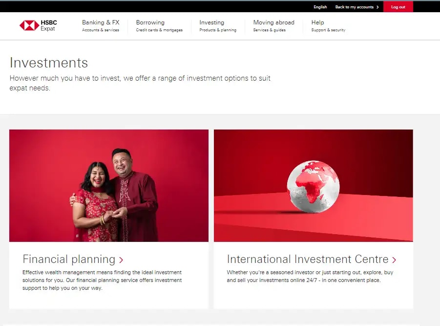 HSBC Expat's investment product