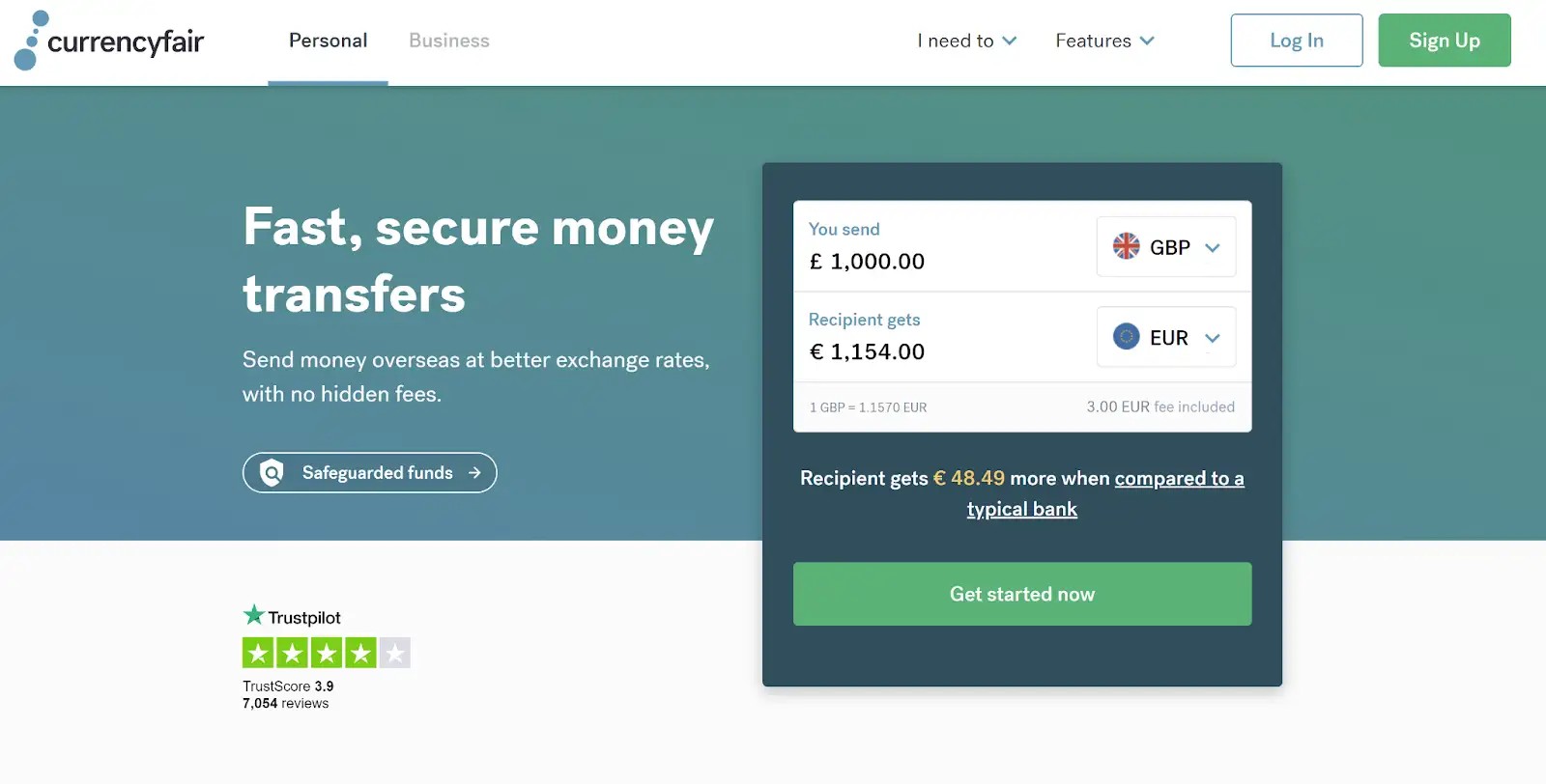 CurrencyFair's Rates